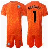 Chelsea Robert Sanchez #1 Keeper Thuis tenue voor kinderen 2024-25 Korte Mouwen (+ broek)