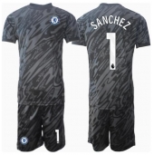 Chelsea Robert Sanchez #1 Keeper Uit tenue voor kinderen 2024-25 Korte Mouwen (+ broek)