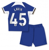 Chelsea Romeo Lavia #45 Thuis tenue voor kinderen 2023-24 Korte Mouwen (+ broek)