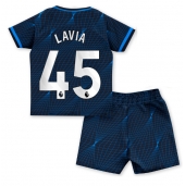 Chelsea Romeo Lavia #45 Uit tenue voor kinderen 2023-24 Korte Mouwen (+ broek)