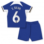 Chelsea Thiago Silva #6 Thuis tenue voor kinderen 2023-24 Korte Mouwen (+ broek)