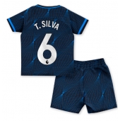 Chelsea Thiago Silva #6 Uit tenue voor kinderen 2023-24 Korte Mouwen (+ broek)