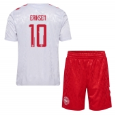 Denemarken Christian Eriksen #10 Uit tenue voor kinderen EK 2024 Korte Mouwen (+ broek)