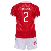 Denemarken Joachim Andersen #2 Thuis tenue voor kinderen EK 2024 Korte Mouwen (+ broek)