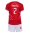 Denemarken Joachim Andersen #2 Thuis tenue voor kinderen EK 2024 Korte Mouwen (+ broek)