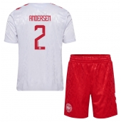 Denemarken Joachim Andersen #2 Uit tenue voor kinderen EK 2024 Korte Mouwen (+ broek)