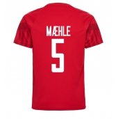 Denemarken Joakim Maehle #5 Thuis tenue WK 2022 Korte Mouwen