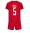Denemarken Joakim Maehle #5 Thuis tenue voor kinderen WK 2022 Korte Mouwen (+ broek)