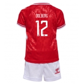 Denemarken Kasper Dolberg #12 Thuis tenue voor kinderen EK 2024 Korte Mouwen (+ broek)