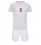 Denemarken Kasper Dolberg #12 Uit tenue voor kinderen WK 2022 Korte Mouwen (+ broek)