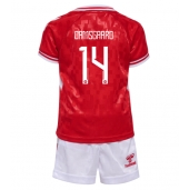 Denemarken Mikkel Damsgaard #14 Thuis tenue voor kinderen EK 2024 Korte Mouwen (+ broek)
