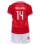 Denemarken Mikkel Damsgaard #14 Thuis tenue voor kinderen EK 2024 Korte Mouwen (+ broek)