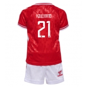 Denemarken Morten Hjulmand #21 Thuis tenue voor kinderen EK 2024 Korte Mouwen (+ broek)