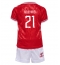 Denemarken Morten Hjulmand #21 Thuis tenue voor kinderen EK 2024 Korte Mouwen (+ broek)