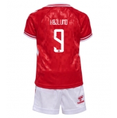 Denemarken Rasmus Hojlund #9 Thuis tenue voor kinderen EK 2024 Korte Mouwen (+ broek)