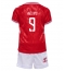 Denemarken Rasmus Hojlund #9 Thuis tenue voor kinderen EK 2024 Korte Mouwen (+ broek)