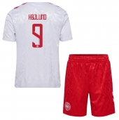 Denemarken Rasmus Hojlund #9 Uit tenue voor kinderen EK 2024 Korte Mouwen (+ broek)