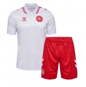 Denemarken Uit tenue voor kinderen EK 2024 Korte Mouwen (+ broek)