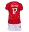 Denemarken Victor Kristiansen #17 Thuis tenue voor kinderen EK 2024 Korte Mouwen (+ broek)
