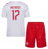 Denemarken Victor Kristiansen #17 Uit tenue voor kinderen EK 2024 Korte Mouwen (+ broek)