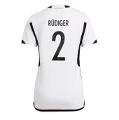 Duitsland Antonio Rudiger #2 Thuis tenue voor Dames WK 2022 Korte Mouwen