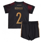 Duitsland Antonio Rudiger #2 Uit tenue voor kinderen WK 2022 Korte Mouwen (+ broek)