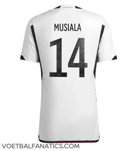 Duitsland Jamal Musiala #14 Thuis tenue WK 2022 Korte Mouwen