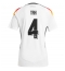 Duitsland Jonathan Tah #4 Thuis tenue voor Dames EK 2024 Korte Mouwen