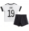 Duitsland Leroy Sane #19 Thuis tenue voor kinderen WK 2022 Korte Mouwen (+ broek)