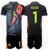 Duitsland Manuel Neuer #1 Keeper Thuis tenue voor kinderen EK 2024 Korte Mouwen (+ broek)
