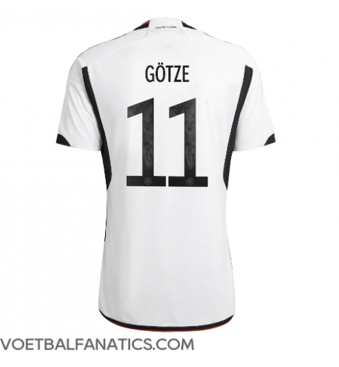 Duitsland Mario Gotze #11 Thuis tenue WK 2022 Korte Mouwen