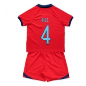 Engeland Declan Rice #4 Uit tenue voor kinderen WK 2022 Korte Mouwen (+ broek)