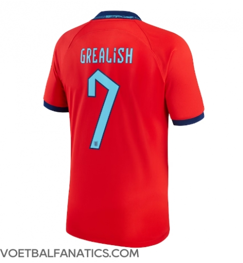 Engeland Jack Grealish #7 Uit tenue WK 2022 Korte Mouwen