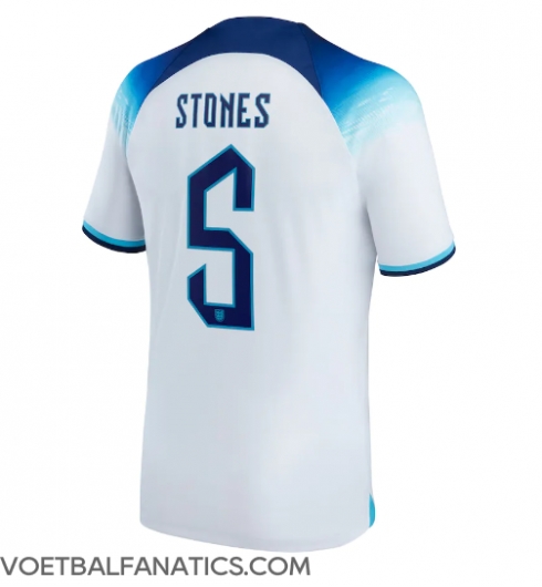 Engeland John Stones #5 Thuis tenue WK 2022 Korte Mouwen