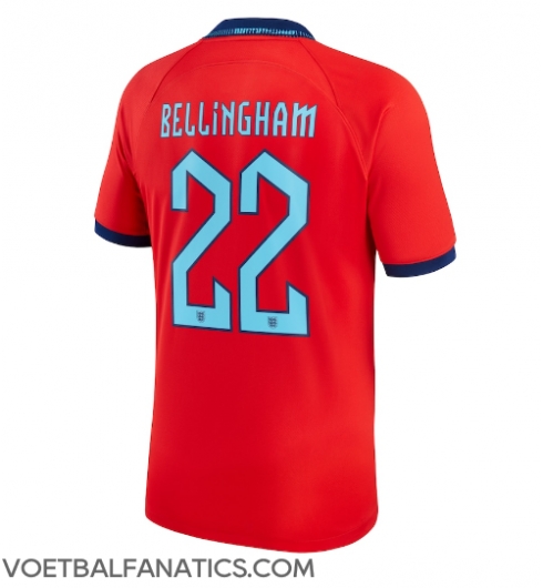 Engeland Jude Bellingham #22 Uit tenue WK 2022 Korte Mouwen