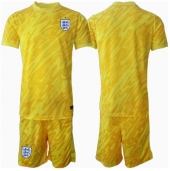 Engeland Keeper Uit tenue voor kinderen EK 2024 Korte Mouwen (+ broek)