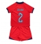 Engeland Kyle Walker #2 Uit tenue voor kinderen WK 2022 Korte Mouwen (+ broek)