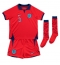 Engeland Luke Shaw #3 Uit tenue voor kinderen WK 2022 Korte Mouwen (+ broek)