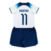 Engeland Marcus Rashford #11 Thuis tenue voor kinderen WK 2022 Korte Mouwen (+ broek)