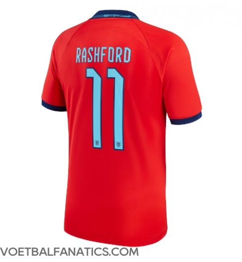 Engeland Marcus Rashford #11 Uit tenue WK 2022 Korte Mouwen
