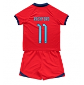 Engeland Marcus Rashford #11 Uit tenue voor kinderen WK 2022 Korte Mouwen (+ broek)