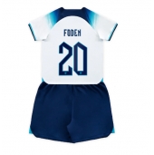 Engeland Phil Foden #20 Thuis tenue voor kinderen WK 2022 Korte Mouwen (+ broek)