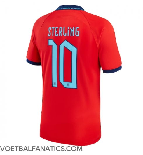 Engeland Raheem Sterling #10 Uit tenue WK 2022 Korte Mouwen