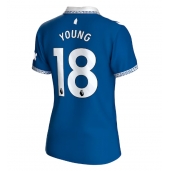 Everton Ashley Young #18 Thuis tenue voor Dames 2023-24 Korte Mouwen