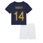 Frankrijk Adrien Rabiot #14 Thuis tenue voor kinderen WK 2022 Korte Mouwen (+ broek)