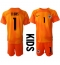 Frankrijk Hugo Lloris #1 Keeper Thuis tenue voor kinderen WK 2022 Korte Mouwen (+ broek)