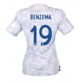 Frankrijk Karim Benzema #19 Uit tenue voor Dames WK 2022 Korte Mouwen