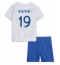 Frankrijk Karim Benzema #19 Uit tenue voor kinderen WK 2022 Korte Mouwen (+ broek)