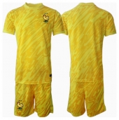 Frankrijk Keeper Thuis tenue voor kinderen EK 2024 Korte Mouwen (+ broek)