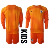 Frankrijk Keeper Thuis tenue voor kinderen WK 2022 Lange Mouwen (+ broek)